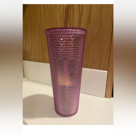 2021 Walt Disney World 50th Anniversary Studded PINK Starbucks Tumbler Cup - Picture 1 of 4